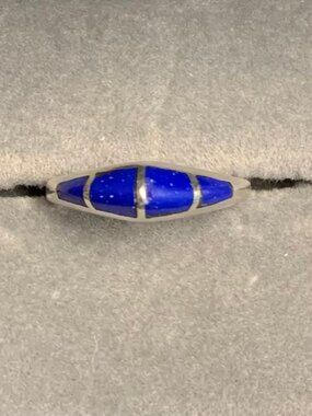 Vintage Lapis Lazuli Sterling Silver Ring *Size 6